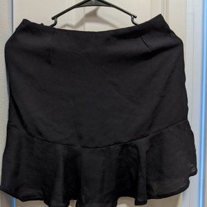 Black Mini Skirt with ruffle